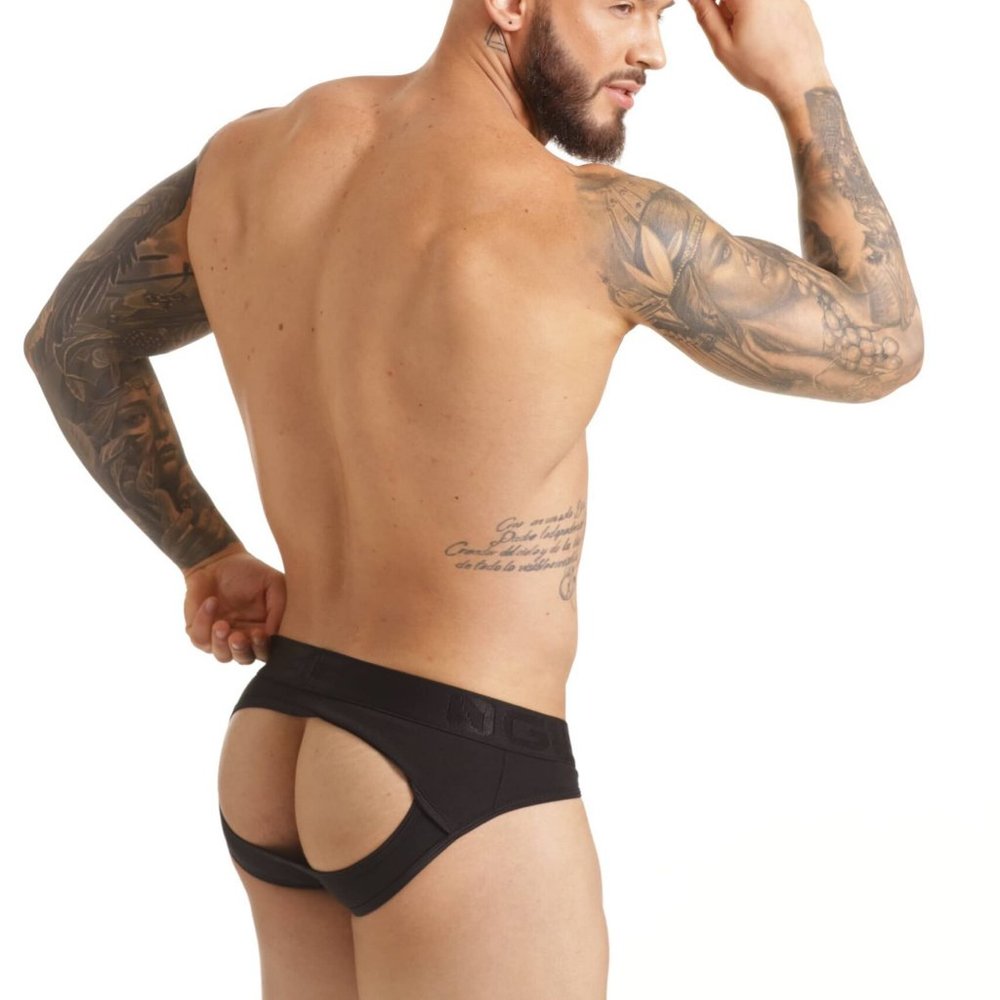 GIGO SCANALING BLACK BRIEF JOCKSTRAP - Picture 6 of 8